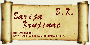 Darija Krnjinac vizit kartica